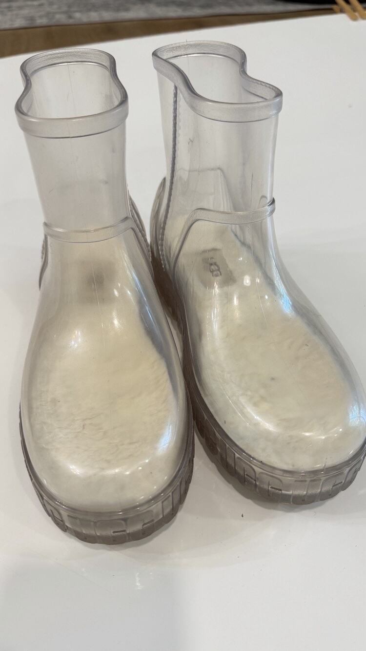 UGG Drizlita Clear Waterproof Rain Boots Women’s Size 7 Transparent Pull On